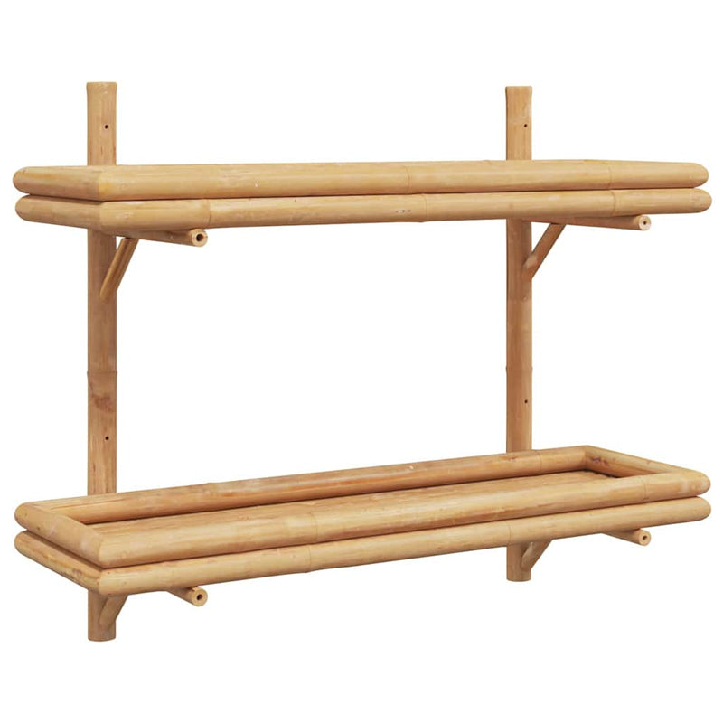 vidaXL Falifiók polcokkal tárolóval Barna 75 x 26 x 60 cm bambusz
