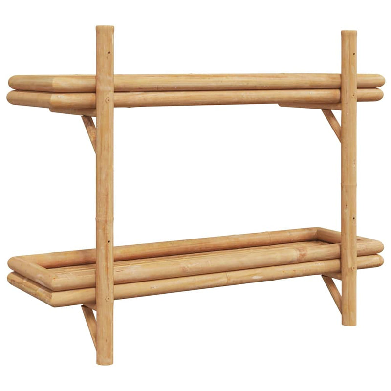 vidaXL Falifiók polcokkal tárolóval Barna 75 x 26 x 60 cm bambusz