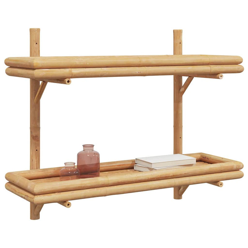 vidaXL Falifiók polcokkal tárolóval Barna 75 x 26 x 60 cm bambusz