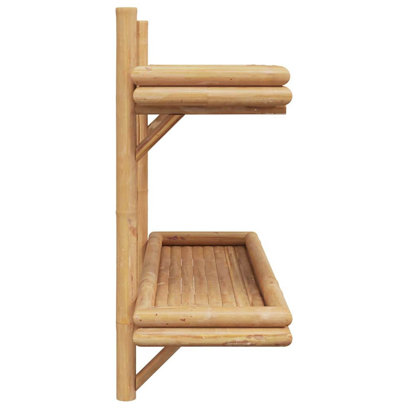 vidaXL Falifiók polcokkal tárolóval Barna 75 x 26 x 60 cm bambusz