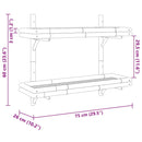 vidaXL Falifiók polcokkal tárolóval Barna 75 x 26 x 60 cm bambusz