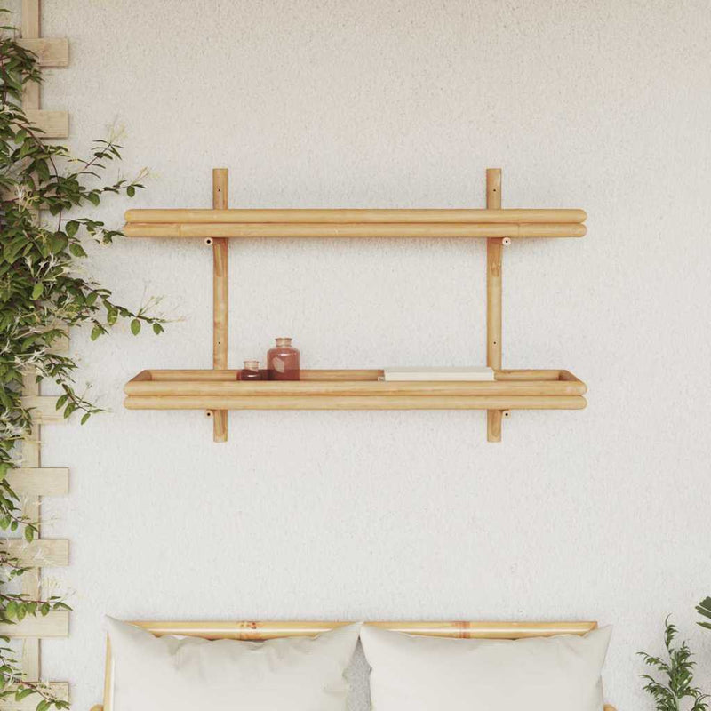 vidaXL Falifiók polcokkal tárolóval Barna 100 x 26 x 60 cm bambusz