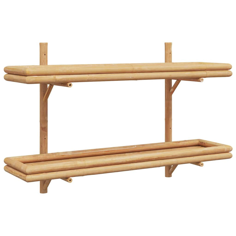 vidaXL Falifiók polcokkal tárolóval Barna 100 x 26 x 60 cm bambusz