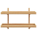 vidaXL Falpolc polcokkal tárolóval Barna 100 x 26 x 60 cm bambusz