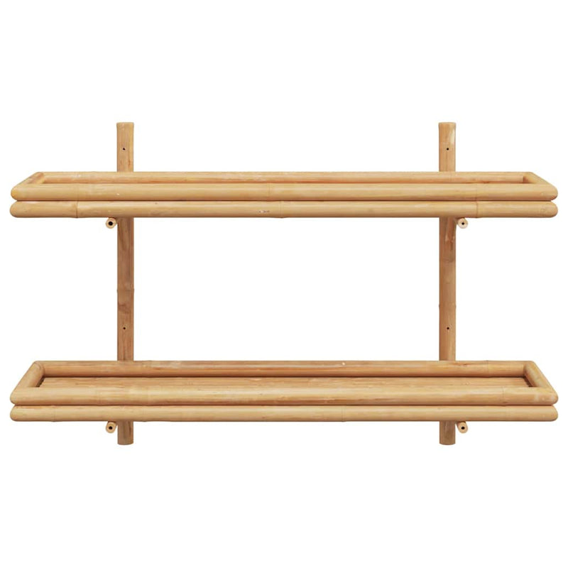 vidaXL Falifiók polcokkal tárolóval Barna 100 x 26 x 60 cm bambusz