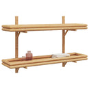 vidaXL Falpolc polcokkal tárolóval Barna 100 x 26 x 60 cm bambusz