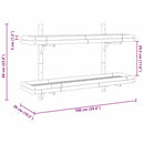 vidaXL Falifiók polcokkal tárolóval Barna 100 x 26 x 60 cm bambusz