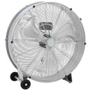 vidaXL Dobventilátor kerékkel Ezüst 79 x 37 x 82 cm Alumínium