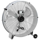 vidaXL Dobventilátor kerékkel Ezüst 79 x 37 x 82 cm Alumínium