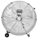 vidaXL Dobventilátor kerékkel Ezüst 79 x 37 x 82 cm Alumínium
