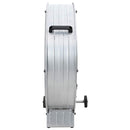 vidaXL Dobventilátor kerékkel Ezüst 79 x 37 x 82 cm Alumínium