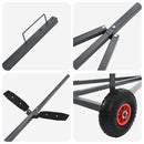 vidaXL Csónakpótkocsi Ezüst 302 x 107 x 42 cm Acél