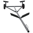 vidaXL Csónakpótkocsi Ezüst 302 x 107 x 42 cm Acél