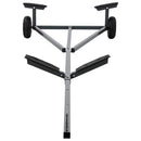 vidaXL Csónakpótkocsi Ezüst 302 x 107 x 42 cm Acél