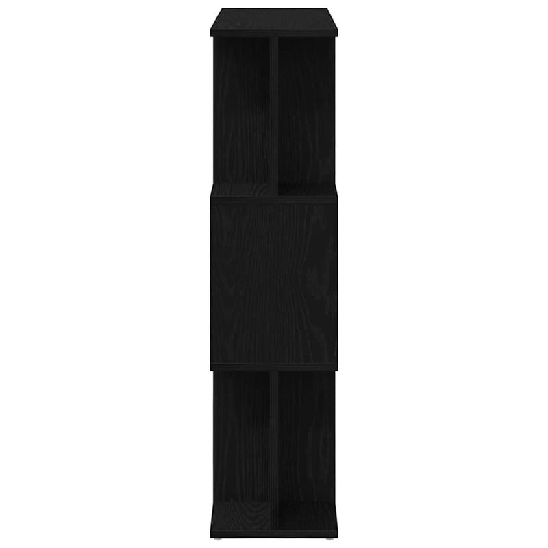 vidaXL fekete tölgy szerelt fa könyvespolc 80x24x96 cm