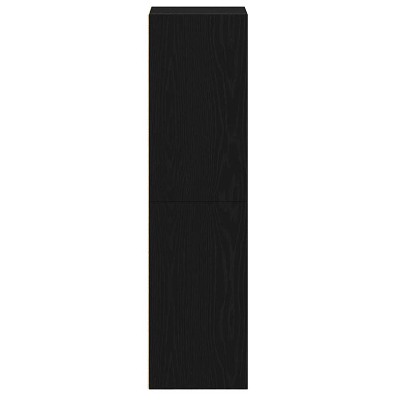 vidaXL fekete tölgy szerelt fa könyvespolc 36x30x114 cm