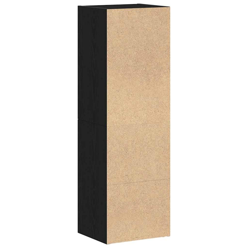vidaXL fekete tölgy szerelt fa könyvespolc 36x30x114 cm