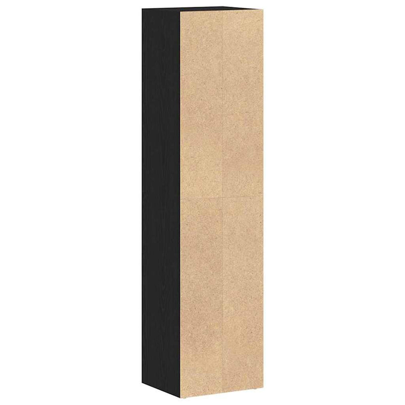 vidaXL fekete tölgy szerelt fa könyvespolc 36x30x143 cm