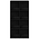 vidaXL fekete tölgy szerelt fa könyvespolc 66x30x130 cm