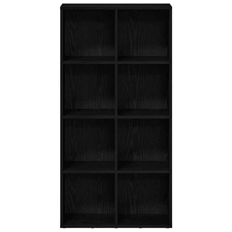 vidaXL fekete tölgy szerelt fa könyvespolc 66x30x130 cm