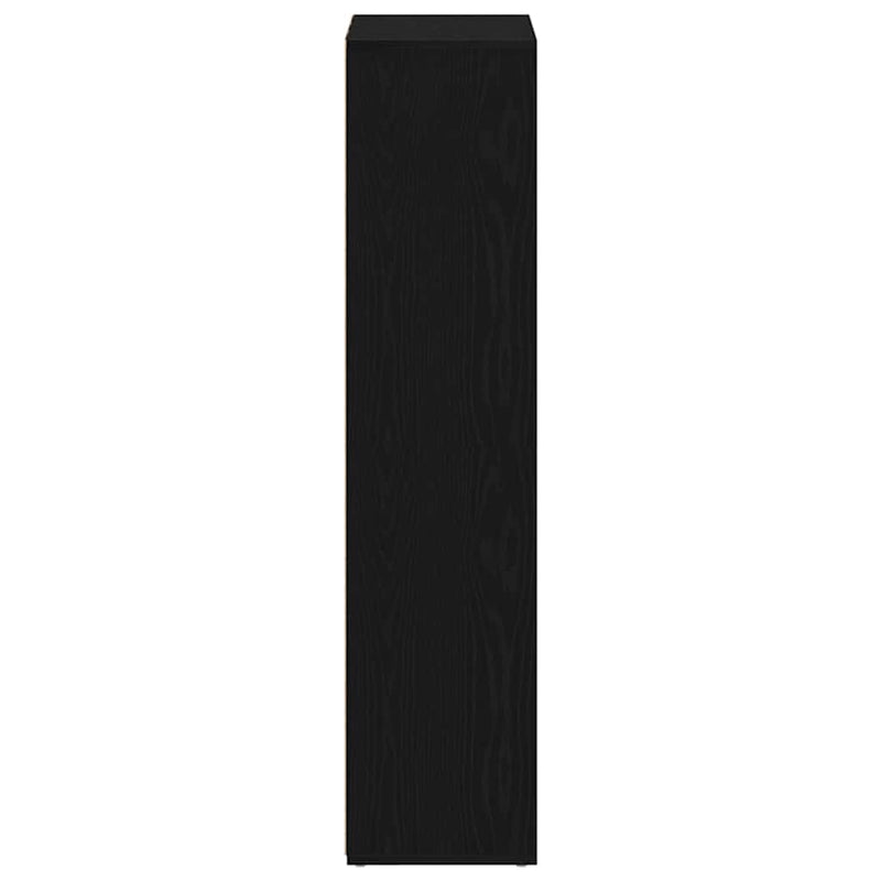 vidaXL fekete tölgy szerelt fa könyvespolc 66x30x130 cm