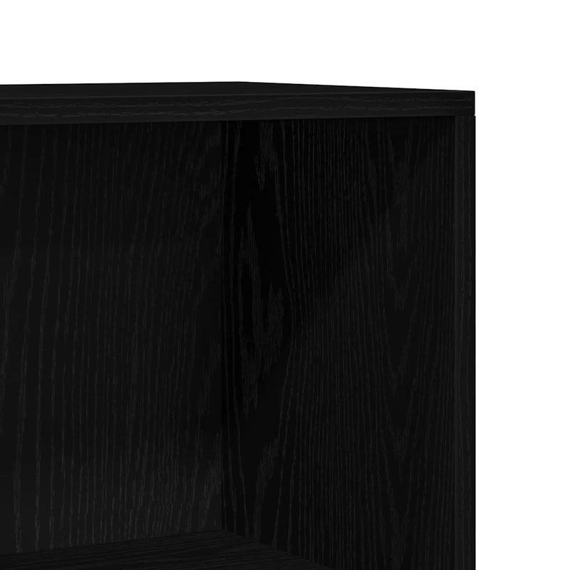 vidaXL fekete tölgy szerelt fa könyvespolc 66x30x130 cm