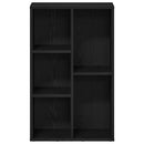 vidaXL fekete tölgy szerelt fa könyvespolc 50x25x80 cm