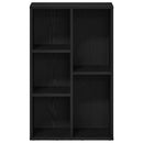 vidaXL fekete tölgy szerelt fa könyvespolc 50x25x80 cm