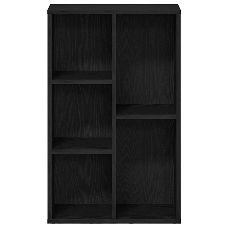 vidaXL fekete tölgy szerelt fa könyvespolc 50x25x80 cm