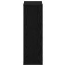vidaXL fekete tölgy szerelt fa könyvespolc 50x25x80 cm
