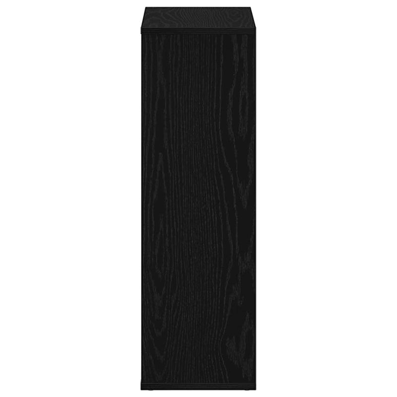 vidaXL fekete tölgy szerelt fa könyvespolc 50x25x80 cm