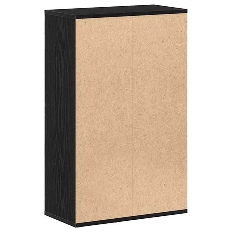 vidaXL fekete tölgy szerelt fa könyvespolc 50x25x80 cm