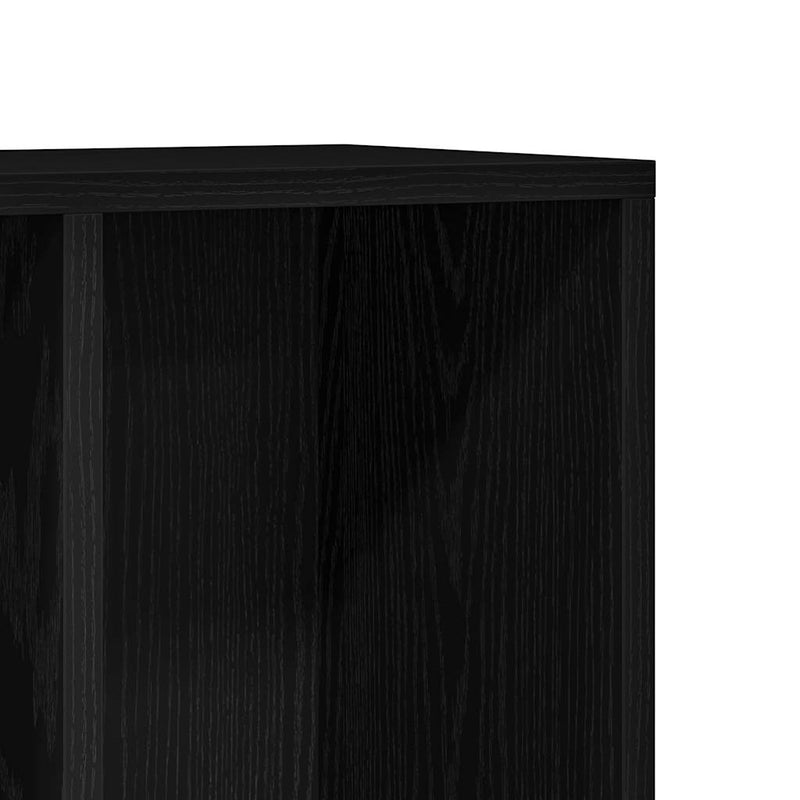 vidaXL fekete tölgy szerelt fa könyvespolc 50x25x80 cm