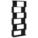 vidaXL fekete tölgy szerelt fa könyvespolc 80x24x190,5 cm