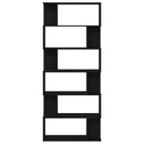 vidaXL fekete tölgy szerelt fa könyvespolc 80x24x190,5 cm