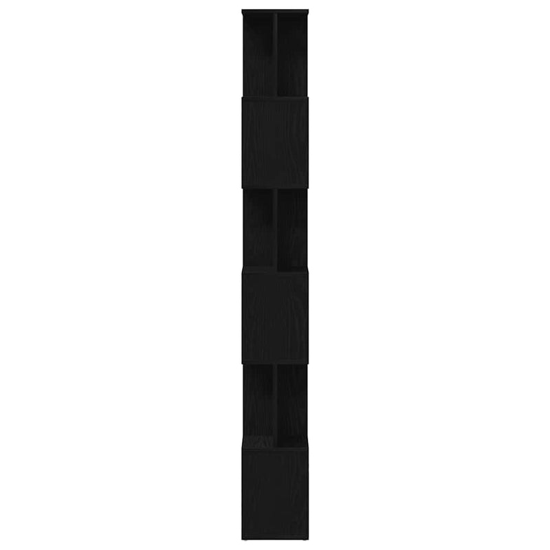 vidaXL fekete tölgy szerelt fa könyvespolc 80x24x190,5 cm