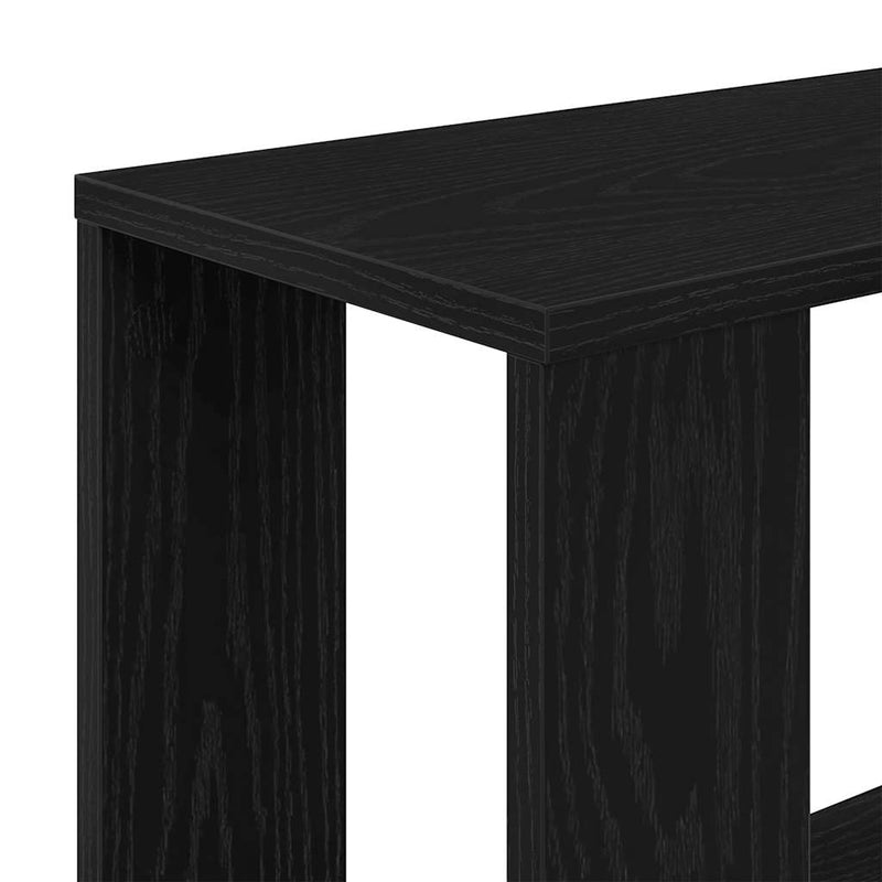 vidaXL fekete tölgy szerelt fa könyvszekrény/szobaosztó 45x24x159 cm