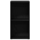 vidaXL fekete tölgy szerelt fa LP tárolódoboz 71x34x36 cm