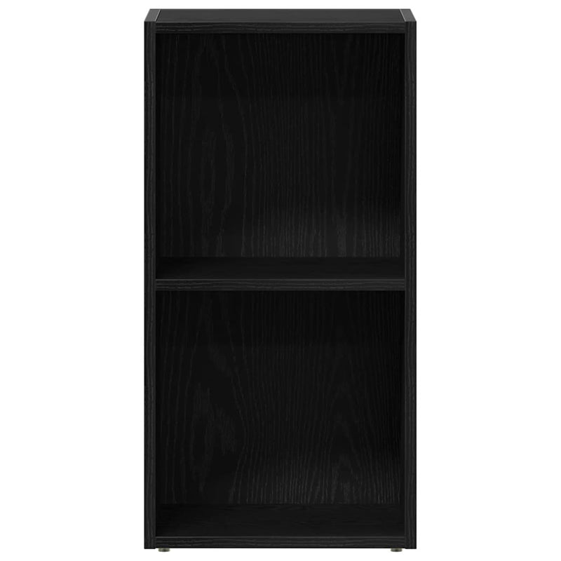 vidaXL fekete tölgy szerelt fa LP tárolódoboz 71x34x36 cm