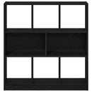 vidaXL fekete tölgy színű szerelt fa könyvszekrény 97,5x29,5x100 cm