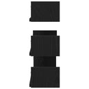 vidaXL 3 db fekete tölgy szerelt fa fali polc
