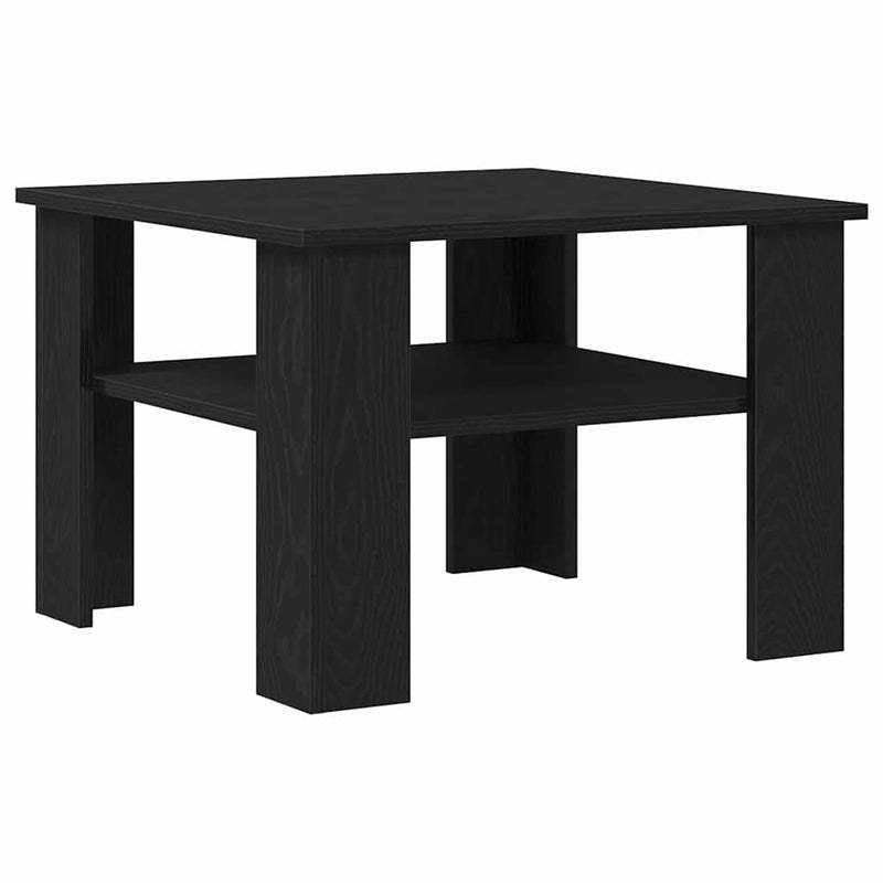 vidaXL Dohányzóasztal Musta tammi 60 x 60 x 42 cm Faanyag