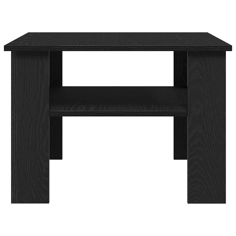 vidaXL Dohányzóasztal Musta tammi 60 x 60 x 42 cm Faanyag