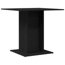vidaXL fekete tölgyfa étkezőasztal 80 x 80 x 75 cm rétegelt fa