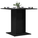 vidaXL fekete tölgyfa étkezőasztal 80 x 80 x 75 cm rétegelt fa