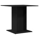 vidaXL fekete tölgyfa étkezőasztal 80 x 80 x 75 cm rétegelt fa