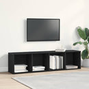 vidaXL fekete tölgy szerelt fa könyvespolc 36x30x143 cm