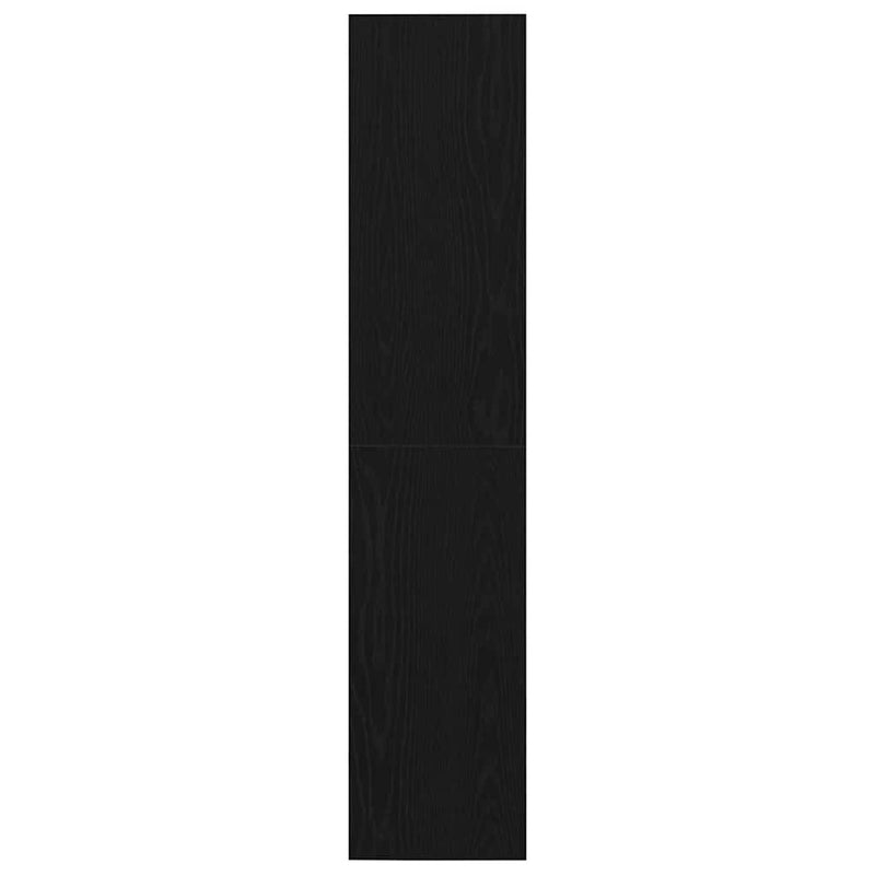 vidaXL fekete tölgy szerelt fa könyvespolc 36x30x143 cm