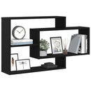 vidaXL fekete tölgyfa fali polc 104 x 20 x 58,5 cm