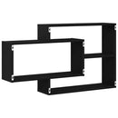 vidaXL fekete tölgyfa fali polc 104 x 20 x 58,5 cm